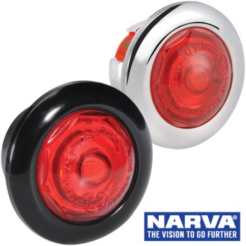 Narva Model 2 / LED Rear End Outline Marker Lamp with 0.2m Cable  - Red